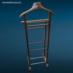 Servo muto vintage in legno anni 60 per abiti