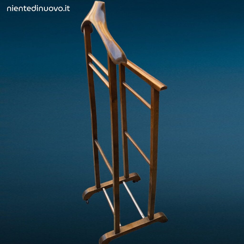 Servo muto vintage in legno anni 60 per abiti