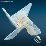 Lampada da tavolo anni 60 in vetro di Murano opalescente attribuita a Carlo Nason