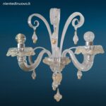 Lampada da parete Rabat 4513/02 Barovier e Toso in cristallo con decoro oro