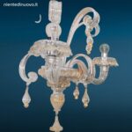 Lampada da parete Rabat 4513/02 Barovier e Toso in cristallo con decoro oro