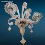 Lampada da parete Rabat 4513/02 Barovier e Toso in cristallo con decoro oro