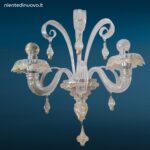 Lampada da parete Rabat 4513/02 Barovier e Toso in cristallo con decoro oro