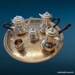41601.jpg Servizio da tè e caffè argentato Christofle Gallia su vassoio WM Rogers, cinque pezzi