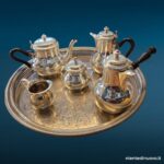 41601_4.jpg Servizio da tè e caffè argentato Christofle Gallia su vassoio WM Rogers, cinque pezzi
