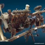 37377_1.jpg Motore sezionato da autoscuola Fiat 1100 su piedistallo