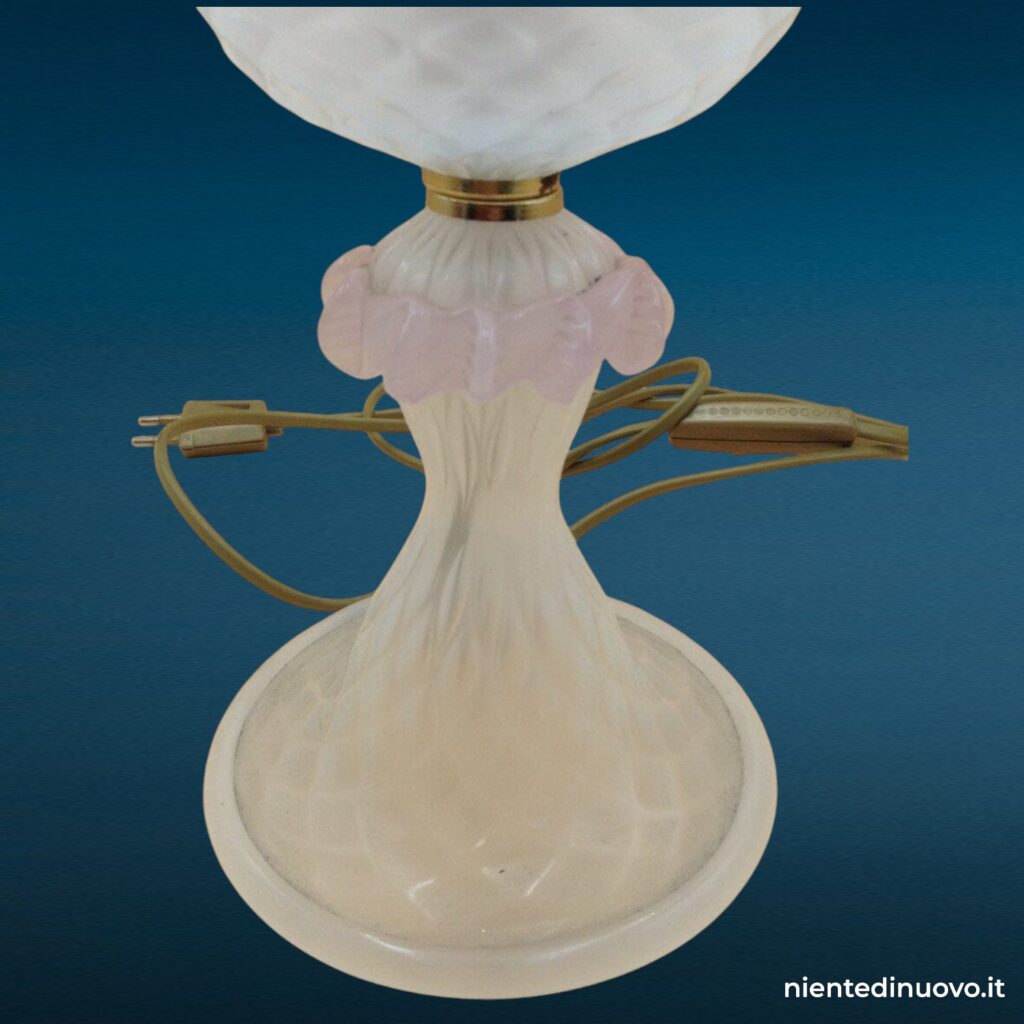 abatjour vetro rosa di Murano
