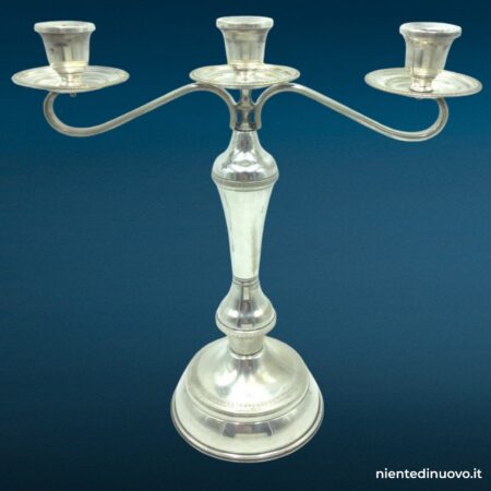 Candelabro a 3 fiamme argentato 1000 - Bossi, Italia