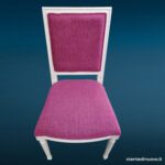 38921_2.jpg Set di 4 sedie laccate bianche con rivestimento rosa