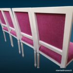 38921_3.jpg Set di 4 sedie laccate bianche con rivestimento rosa