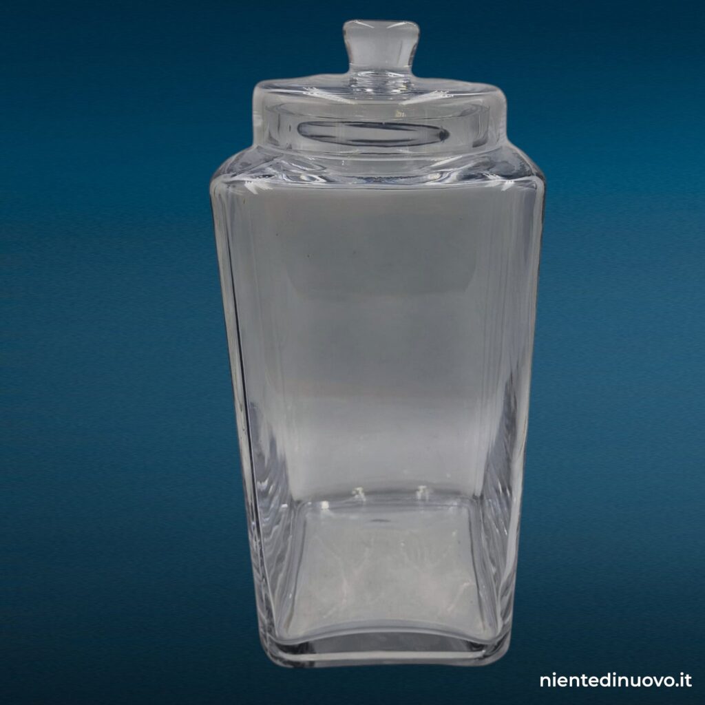 Vaso in vetro con coperchio grande