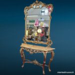 41571_10.jpg Consolle anni 50 con specchiera dorata e piano in marmo - immagine aggiuntiva 11
