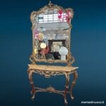 41571_3.jpg Consolle anni 50 con specchiera dorata e piano in marmo - immagine aggiuntiva 4