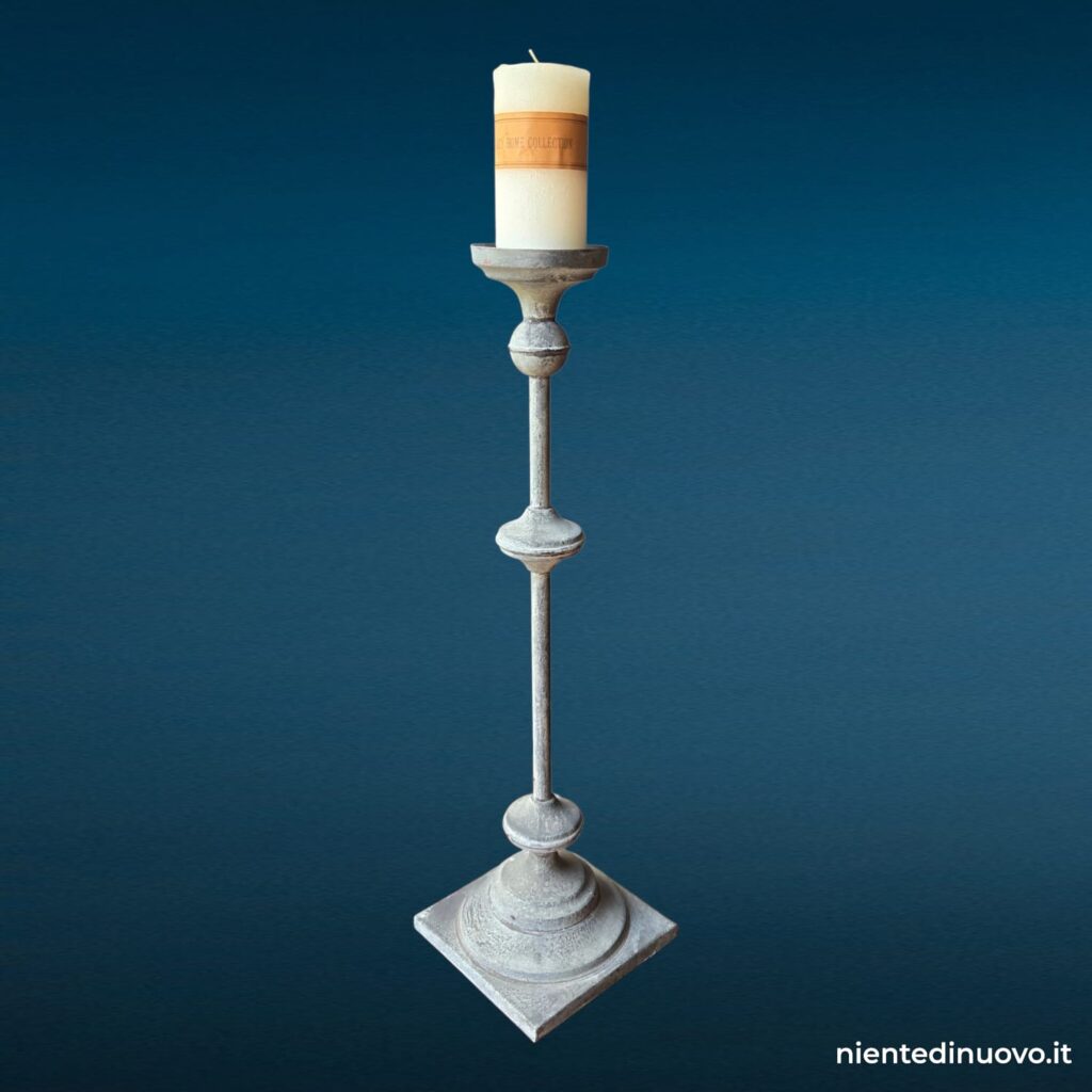 Candelabro in ferro con candela cilindrica 80 cm - immagine aggiuntiva 3