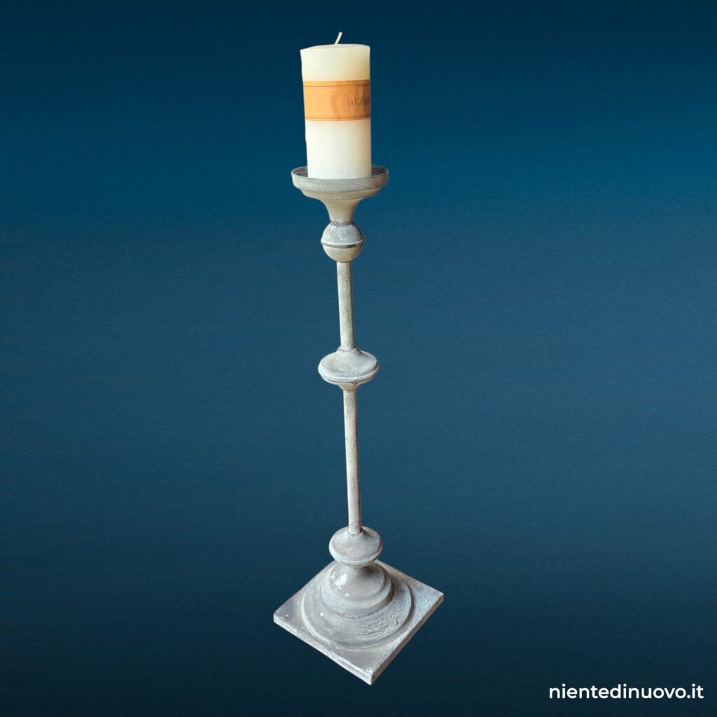 Candelabro in ferro con candela cilindrica 80 cm - immagine aggiuntiva 4