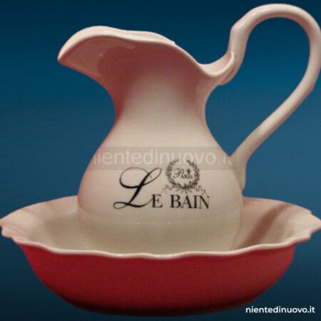 brocca con catino in ceramica Le bain