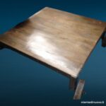 9003444.jpg Tavolino 4 ruote industrial in legno massello e ferro con ruote funzionali e design robusto
