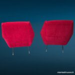 04376_6.jpg Poltrona anni '60 tessuto rosso gambe nere puntali dorati - immagine aggiuntiva 7