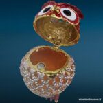 04498_5.jpg gufetto portagioie in metallo rosso e bianco con scatola dorata - immagine aggiuntiva 6