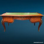 04743.jpg Scrivania in stile Luigi XV con piano in pelle verde - immagine aggiuntiva 12