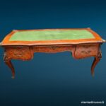 04743_10.jpg Scrivania in stile Luigi XV con piano in pelle verde - immagine aggiuntiva 11