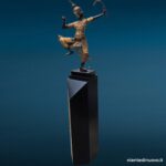 Scultura danzatore thailandese in bronzo su base laccata nera - immagine aggiuntiva 9