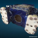 Elefante decorativo in ceramica blu cobalto e oro - immagine aggiuntiva 6