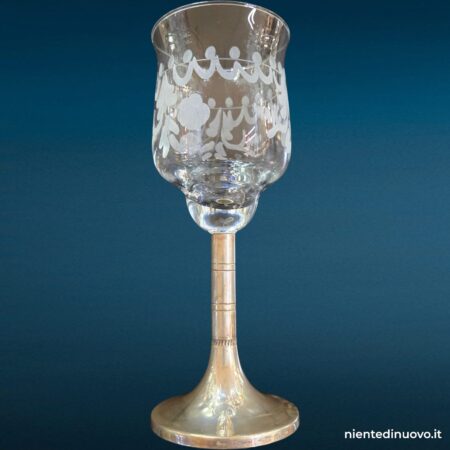 Calice in cristallo con base in argento - immagine aggiuntiva 8