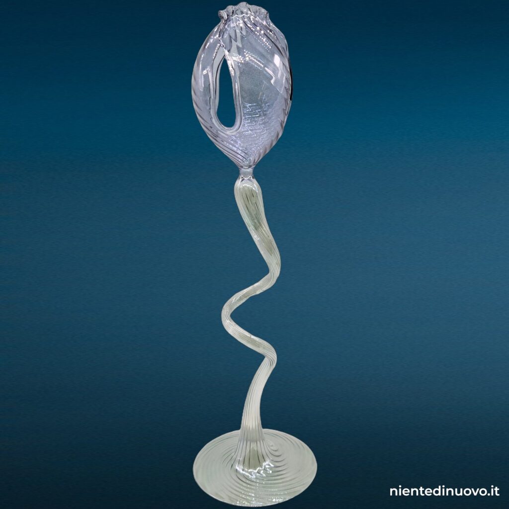 Fiore in vetro soffiato di Murano