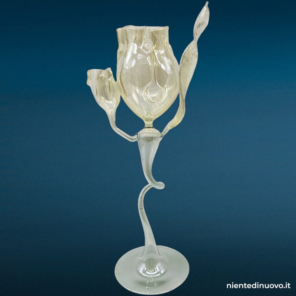 Fiore in vetro soffiato di Murano, altezza 32-35 cm - immagine aggiuntiva 3