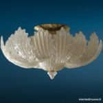 04756_2.jpg Lampadario con foglie in vetro di Murano dorato - immagine aggiuntiva 3