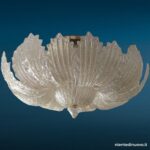 04756_6.jpg Lampadario con foglie in vetro di Murano dorato - immagine aggiuntiva 7