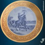 04761_4.jpg Piatto da parete in porcellana bavarese con bordo oro - immagine aggiuntiva 5