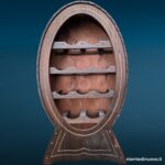 cantinetta portabottiglie in legno a forma di botte - immagine aggiuntiva 3