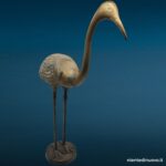 04764_2.jpg Scultura airone gru in ottone con patina vintage - immagine aggiuntiva 3