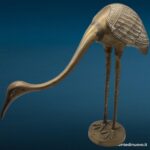 04765_5.jpg Scultura airone gru in ottone, collo basso - immagine aggiuntiva 6