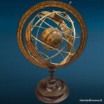 Mappamondo sfera armillare decorativa, vista frontale - immagine aggiuntiva 7