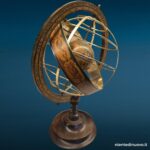 Mappamondo sfera armillare decorativa, vista frontale - immagine aggiuntiva 2