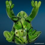 Scultura di rana in vetro verde con decorazioni in vetro - immagine aggiuntiva 6