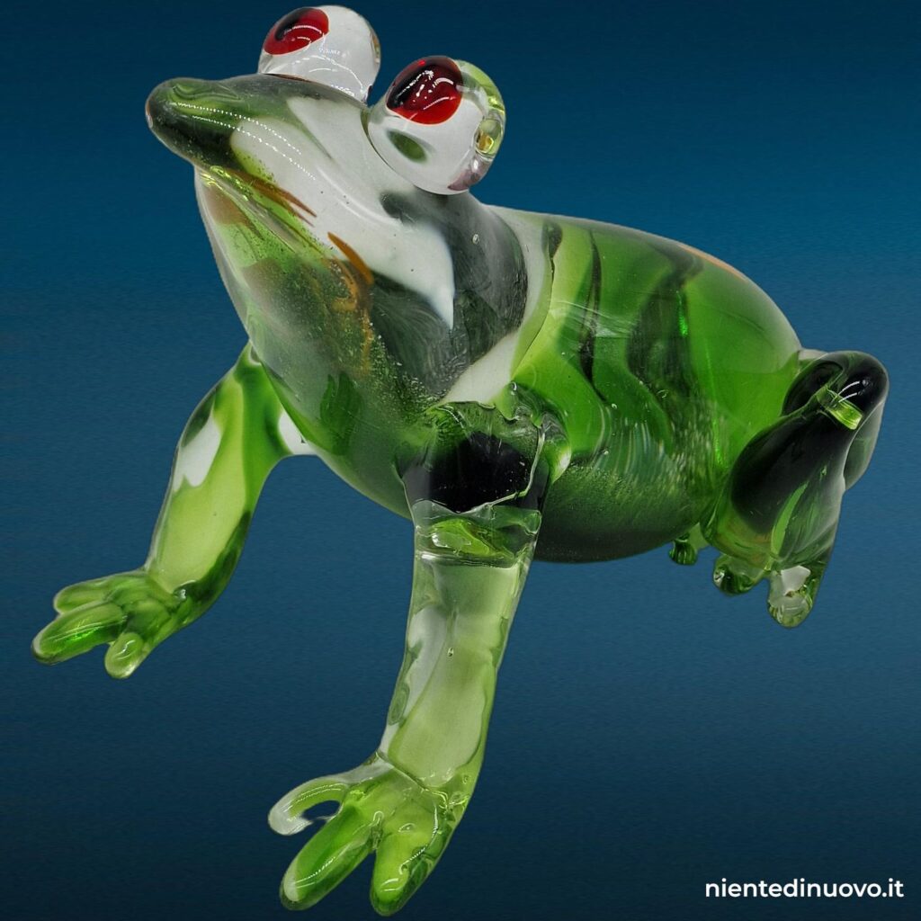 Scultura a forma di rana in vetro, grande dimensione - immagine aggiuntiva 8
