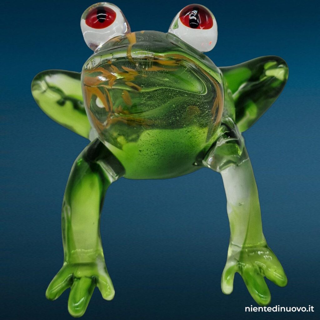 Scultura a forma di rana in vetro, grande dimensione - immagine aggiuntiva 2