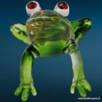 Scultura a forma di rana in vetro, grande dimensione - immagine aggiuntiva 2
