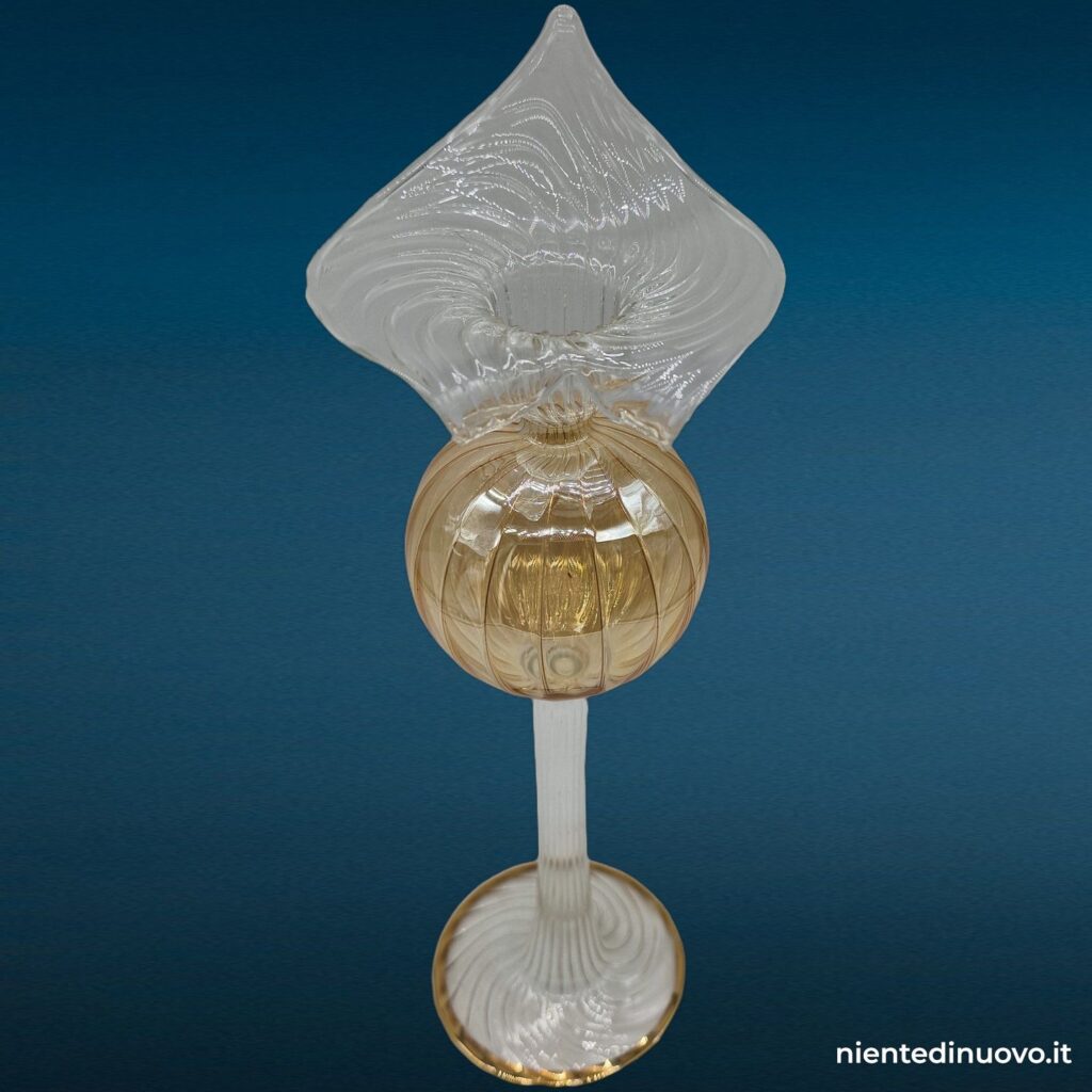 Portacandele in vetro soffiato 9 x 9 x 27.5 - immagine aggiuntiva 3