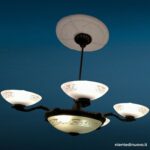 41610_1.jpg Lampadario anni 50 in bronzo con vetri acidati - immagine aggiuntiva 2