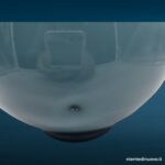 Vaso con coperchio in vetro soffiato blu, coperchio a tenda - immagine aggiuntiva 6